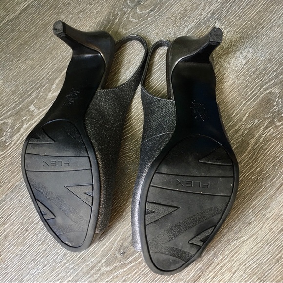 COPY - Lifestride Open Toe Sparkly Silver Heels - size 8 - Picture 5 of 5